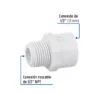 Adaptador macho de PVC de 1/2", Foset - Imagen 2