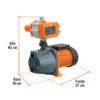Bomba presurizadora jet hierro 1 HP con control, Truper - Imagen 2
