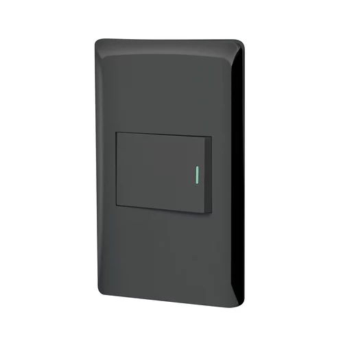 Placa Armada Negra 1 Interruptor 1.5 Modulos Lisb