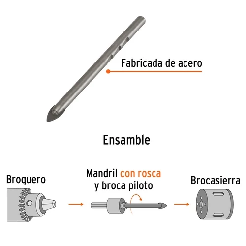 Broca Piloto De 1/4' Para Brocasierras Diamante