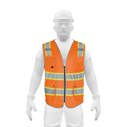 Chaleco De Seguridad De Alta Visibilidad Naranja Grande