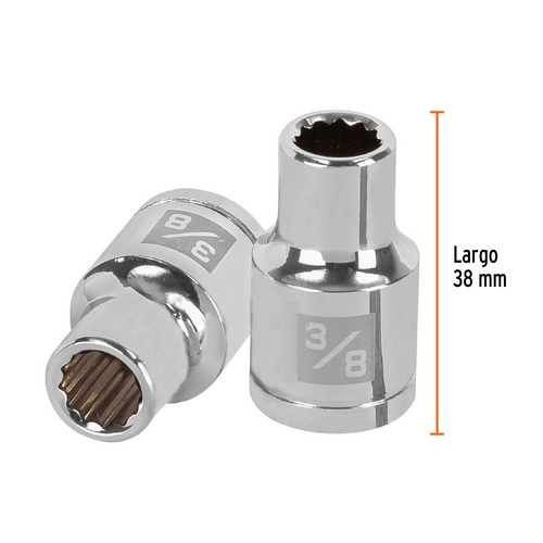 Dado Cuadro 1/2 De 12 Puntas De 3/8''