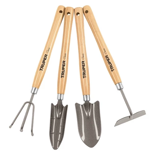 Juego De 4 Herramientas Para Jardin, Mango 15''