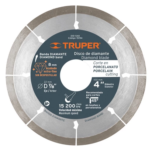 Disco Diamante Corte De Piso De Porcelanato, 4''
