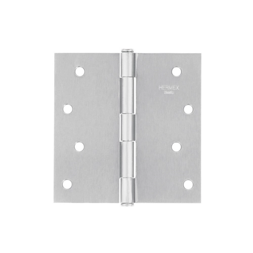 Bisagra Cromo Mate Cuadrada, Cabeza Plana, 4'', Hermex