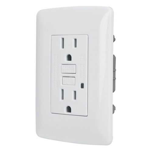 Contacto Duplex Gfci (Falla A Tierra) Linea Italiana Blanco