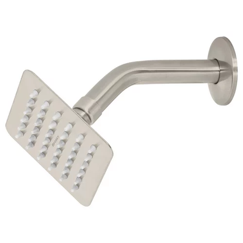 Regadera Cuadrada 4' Acero Inox Con Brazo Satin T