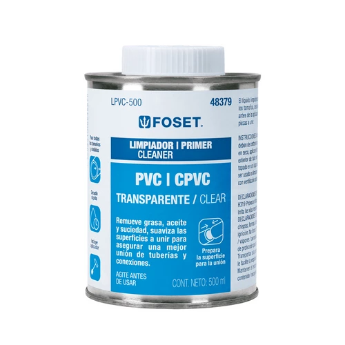 Limpiador Para Pvc Y Cpvc En Lata, 500Ml, Foset