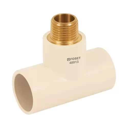 Tee Reducida Cpvc Laton Rosca Exterior 1X1X1/2'