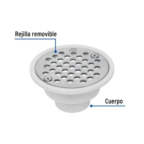 Resumidero Polipropileno Redondo Modelo "C" 3-3/4