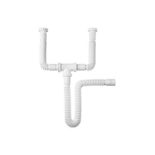 C?spol flexible doble para fregadero, polipropileno, 1-1/2'