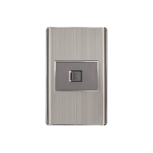 Placa armada acero inox 1 toma para tel?fono 1.5 m?d, Lisboa