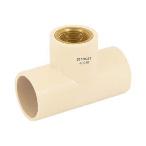 Tee reducida hembra de CPVC 1" x 1" x 1/2" inserto lat?n