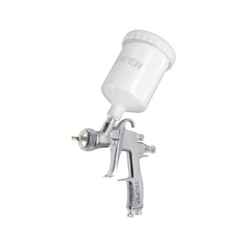 Pistola p/pintar gravedad LVLP vaso pl?stico, 2 mm, Truper