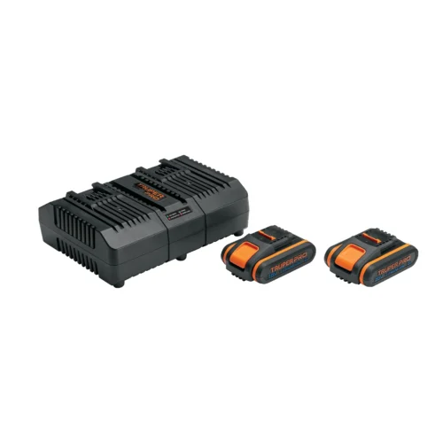Combo cargador dual con 2 bater?as de 2Ah, 20V, TRUPER PRO
